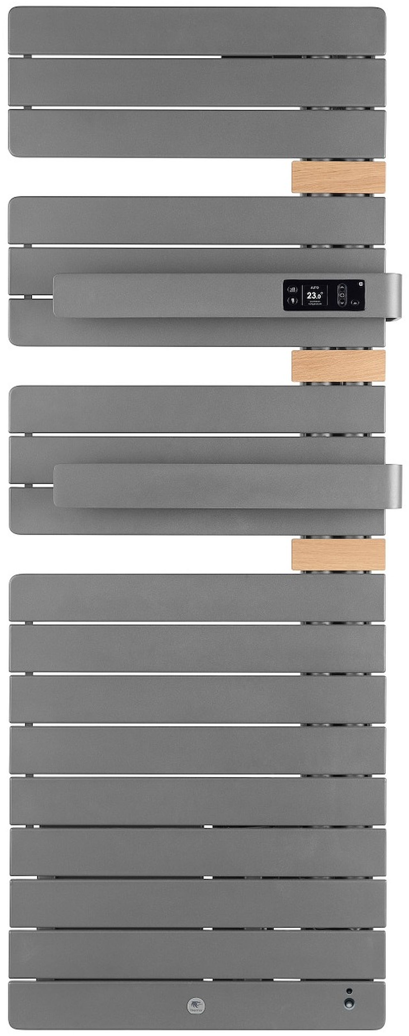 Elektrischer Handtuchheizkörper Allure 3 Virtuose, Säule Rechts Mit Gebläse 1750w Menhirgrau/eiche - Thermor - 483110
