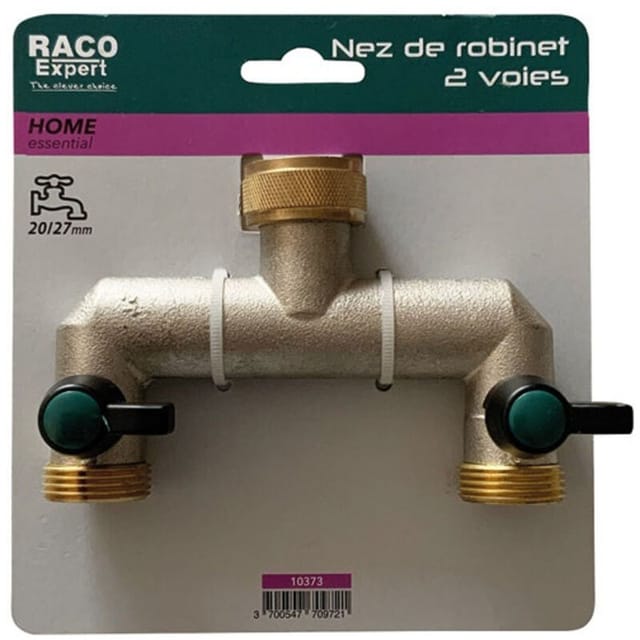Messing Wasserhahn Nase, 2-wege, Breit, 20 X 27 Mm - Raco Expert