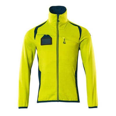 Mascot Fleecepullover Mit Reißverschluss 19403 Gr. L Hi-vis Gelb/dunkelpetroleum
