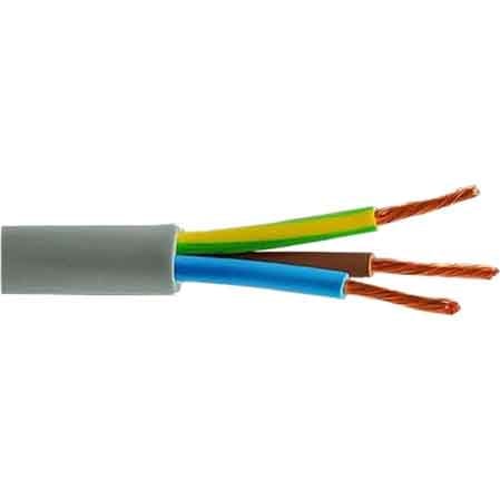 Dreiaderiges Kabel „grau“ Querschnitt 3x1,5 Mm