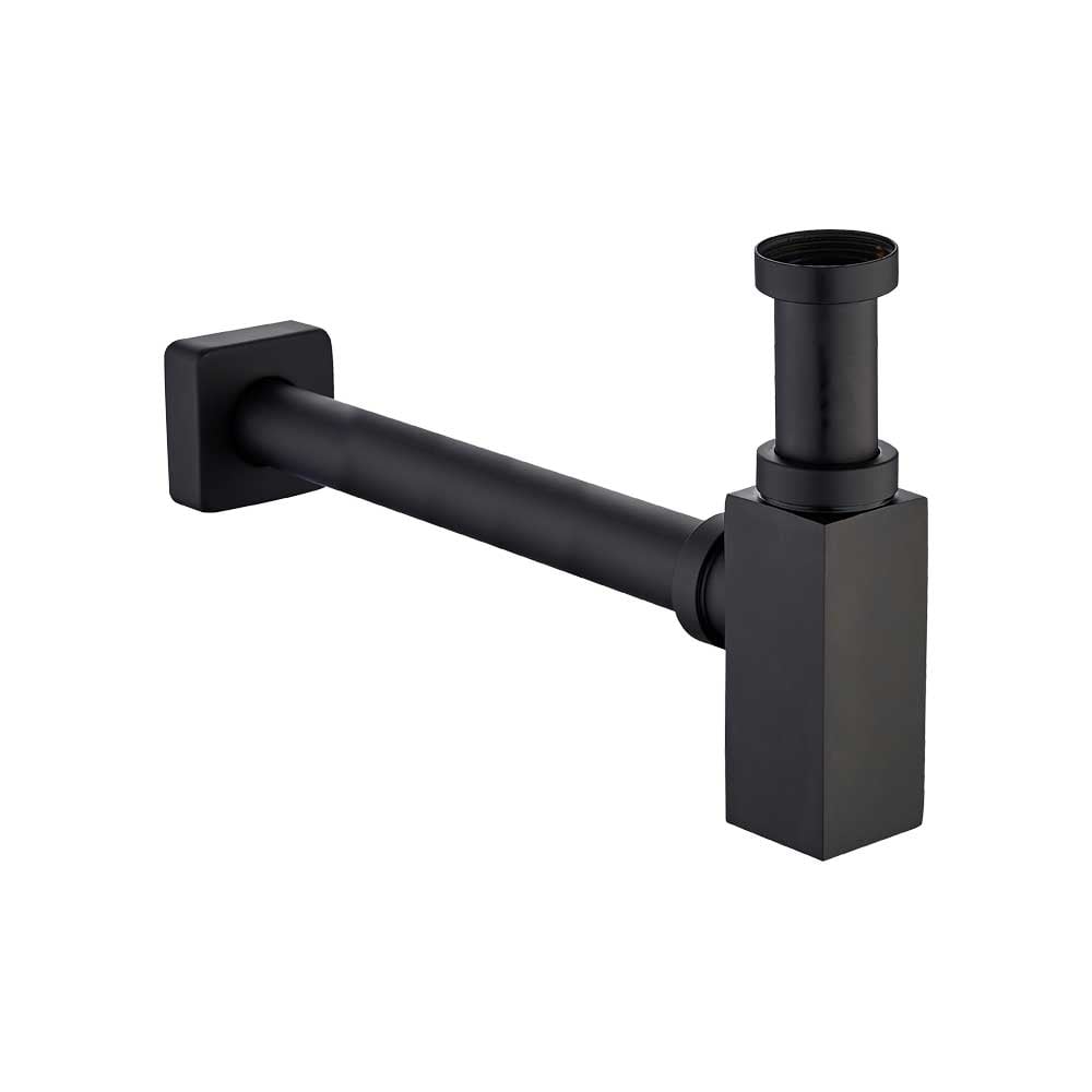 Design-syfon Quadrat Schwarz Matt 1"1/4 X Ø32 Mm