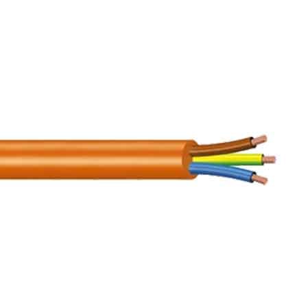 Dreiaderiges Kabel 'orange' Querschnitt 3x1,5 Mm