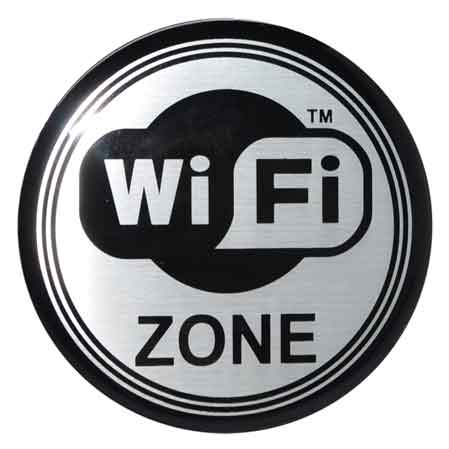 Runde Aufkleber "wlan-bereich" Ø 10 Cm