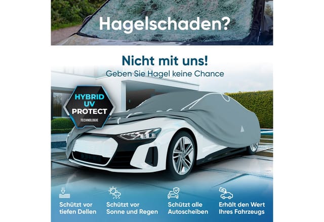 Walser - Pkw Hagelschutzplane Hybrid Uv Protect, Hagelschutzgarage Größe Xxl