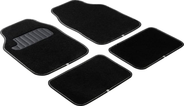 Walser - Auto-teppich The Color, Universal Fußmatten-set 4-teilig Schwarz/weiß