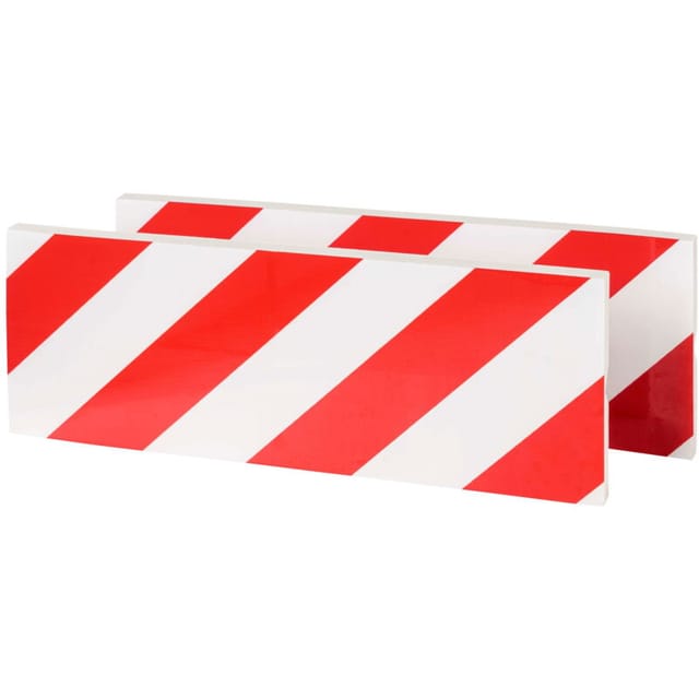 Carcomfort - Garagen-wandschutz, 2 Stück Auto-türkanten-schutz Selbstklebend 40x15x1,5 Cm Rot/weiß