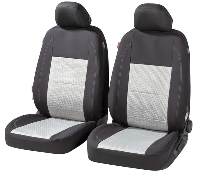 Walser - Autositzbezug Avignon Vordersitze Collection Premium Silber-schwarz Sitzbezug