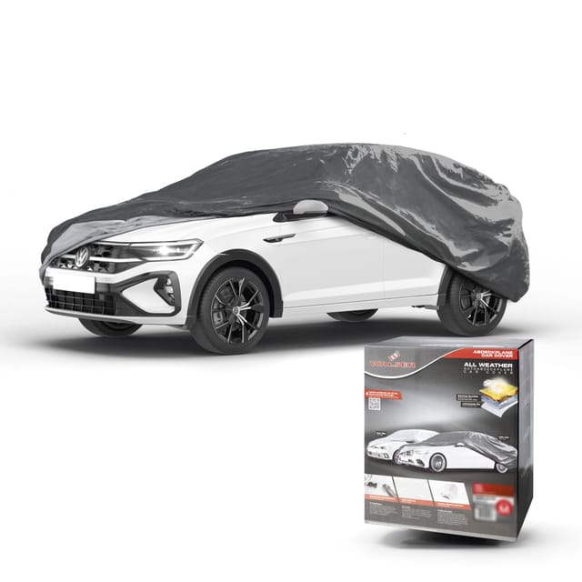 Abdeckplane Auto All Weather Basic, Autoplane Vollgarage Suv Größe S, Autoabdeckung Grau