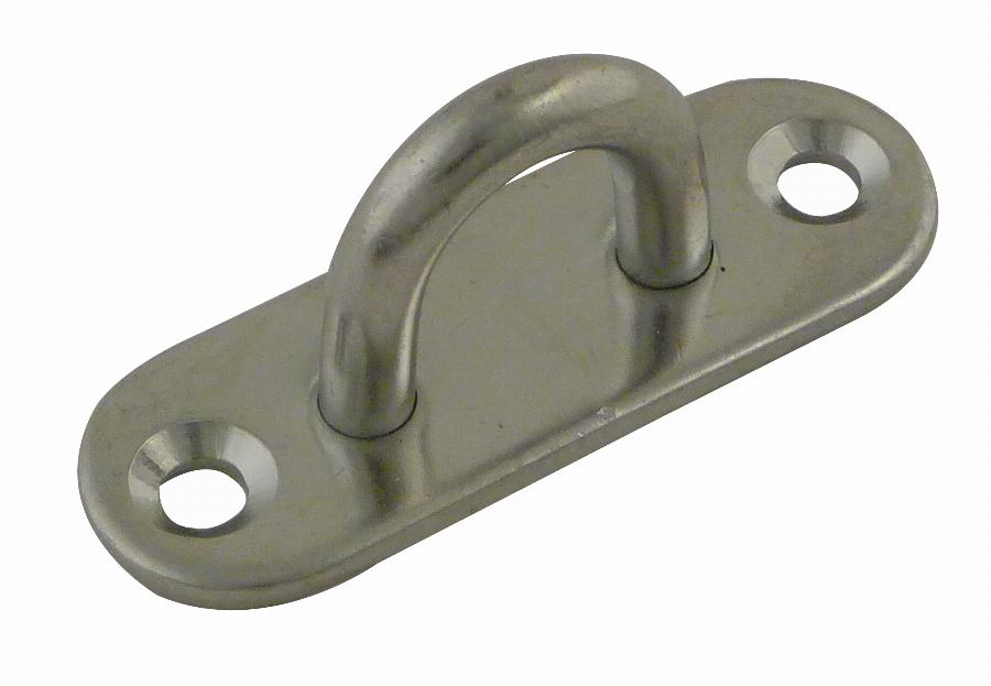 Edelstahl-augeplatte - Ø6 Mm - Basis 60 X 20 Mm - Viso - Paar - Poi602np