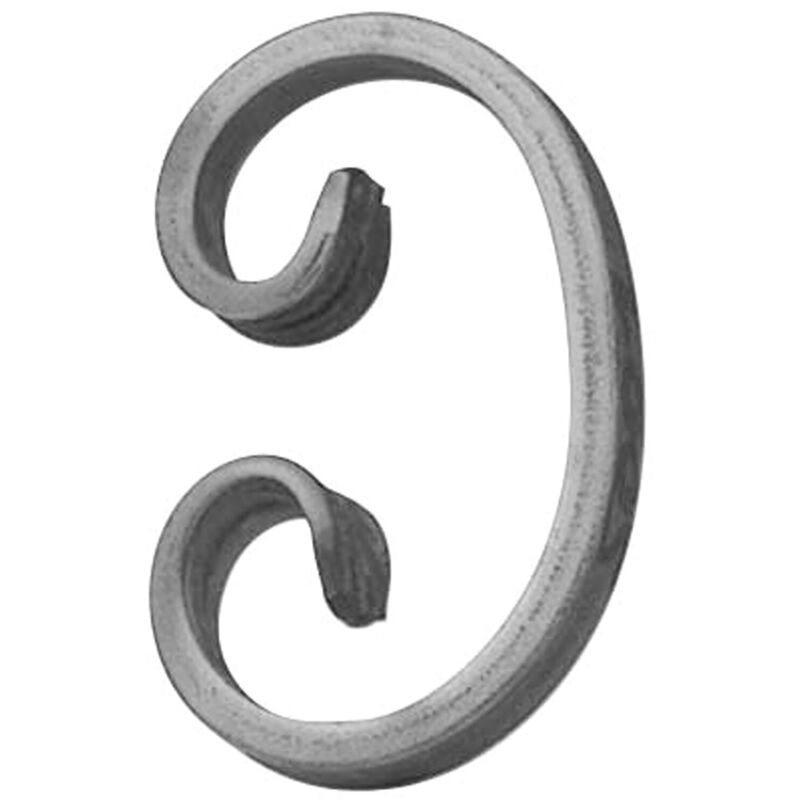 Iam Design - Geländerstab Element C-schnecke 70x110mm - Stabspitze Für Treppengeländer, Schmiedeeisen