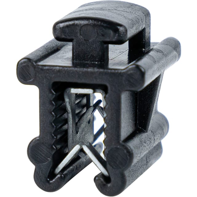 Wkk - Kantenclips Für Kabelbinder Kantenbefestigung Kc1 - Befestigungsclips Längs Zum Profil Oben 0,7-3,0mm, Schwarz - 100 Stück