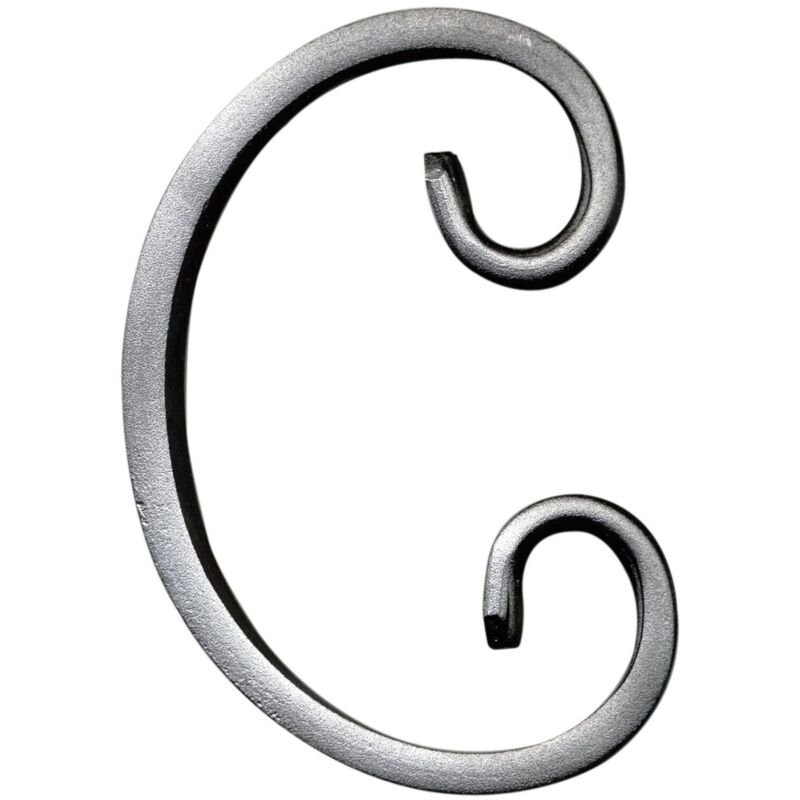 Iam Design - Geländerstab Element C-schnecke 70x105mm - Stabspitze Für Treppengeländer, Schmiedeeisen