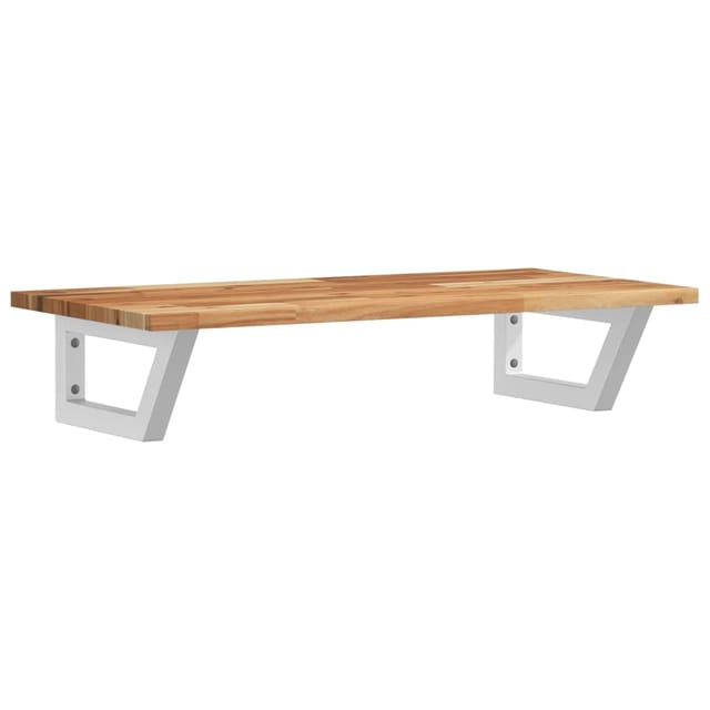 Waschbeckenregal Wandmontage Stahl Und Akazienholz Vidaxl