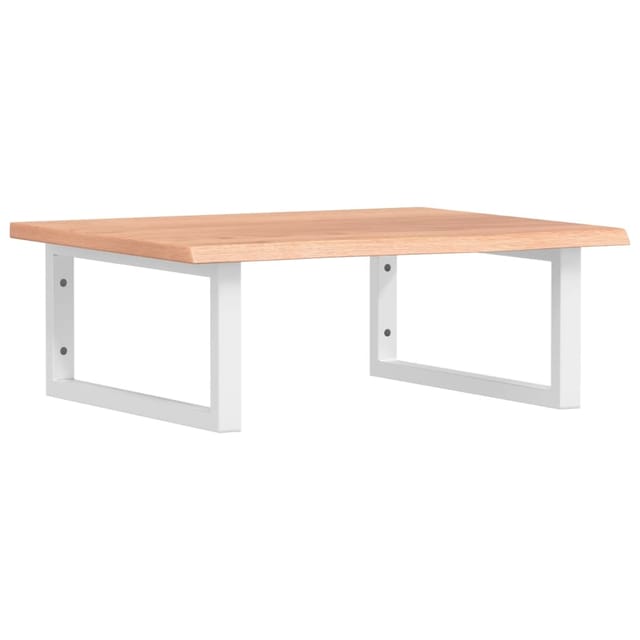 Waschtischplatte Mit Halterung Stahl Und Massivholz Eiche Vidaxl