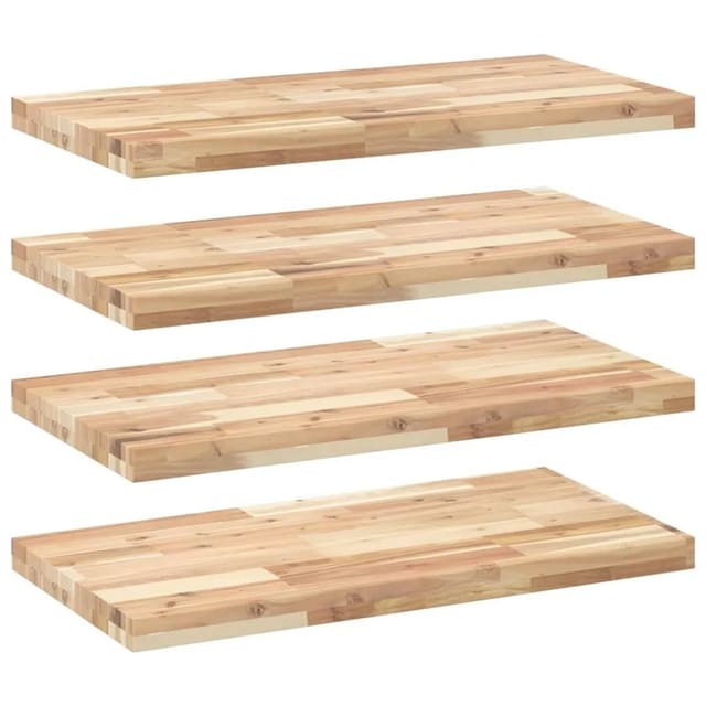 Schweberegale 4 Stk. 100x40x4 Cm Massivholz Akazie Unbehandelt Vidaxl