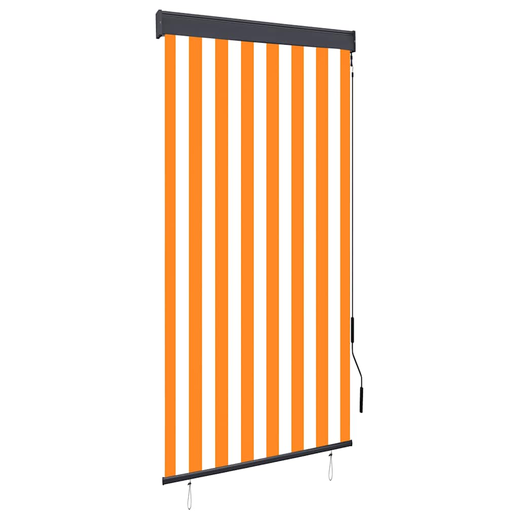 Außenrollo 80 X 250 Cm Weiß Und Orange Vidaxl