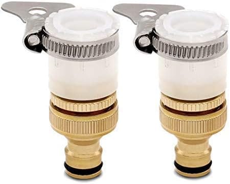 Ahlsen - Ct Universal-badewannen-wasserhahn-zu-gartenschlauch-adapter, 1/2 Zoll Und 3/4 Zoll 2-in-1-schlitz-innengewinde-adapter
