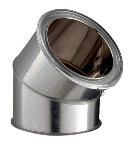 Isolierter 45°-bogen Edelstahl/galvanisiert Ø230 Ec 45°-230 Poujoulat - 32230021
