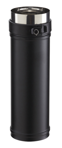 Verbindungsrohr Gerade Verstellbar Pgi Schwarz Ral 9030 Er 80/130 Mm Poujoulat - 37080729