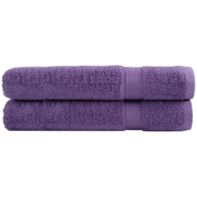 Premium-handtücher Solund 2 Stk. Lila 100x200 Cm 600 G/m² Vidaxl