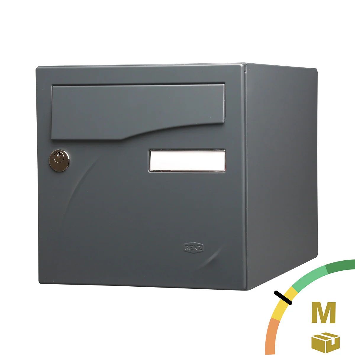 Briefkasten Préface 2 Türen Anthrazitgrau Ral 7016m - Renz - 231124