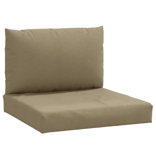 Palettenkissen 2-tlg. Melange Taupe Stoff Vidaxl