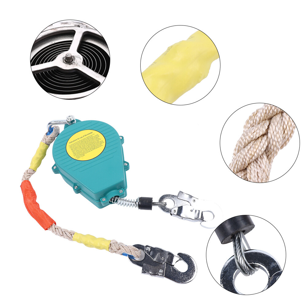 Neue Selbstaufrollende Sicherheitsleine 23ft, Fallschutz 330 Lbs Mit Haken Und Seil