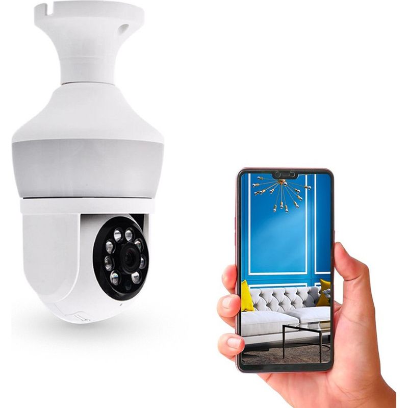 Caméra Ampoule À Douille E27 360° Wi-fi Vision Nocturne Contrôle À Distance