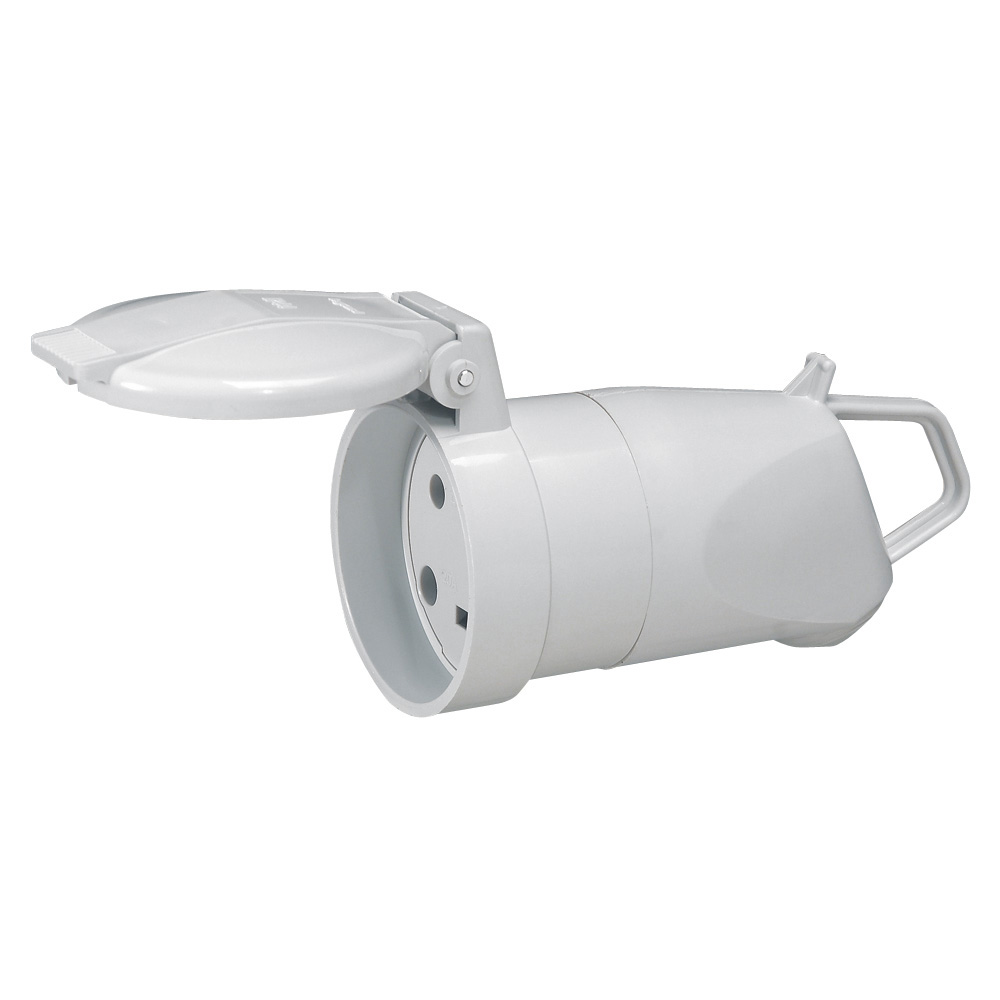 Legrand 055662 Legrand-buchse 2p+t 20 A 380 V – Abgewinkelt Mit Klappe Und Schutzabdeckung