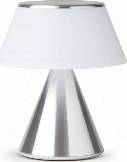 Lexon Luma M Tragbare Lampe Silber Wasserdicht Modernes Design