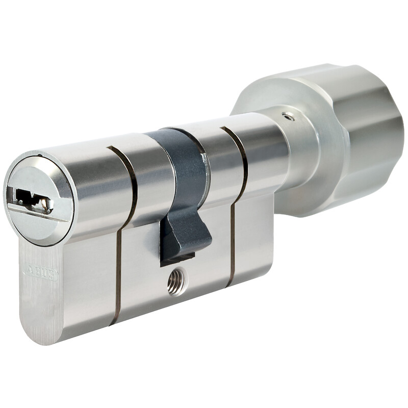 Zylinder Mit Knopf P6ps Präsnapp Verschiedene - 30 X 30 Mm - Knopf 30 Mm - Vernickeltes Messing - Abus - 5017699-01