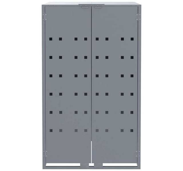 Mülltonnenbox Für 4 Tonnen Grau 276x79x117 Cm Stahl Vidaxl