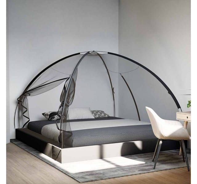 Vidaxl - Moskito-netzzelt Mongolisch 220 Schwarz 200x200x135 Cm