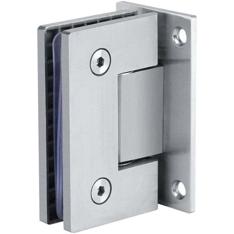 1 Pince De Salle De Bain À Usage Intensif, 90 Degrés Charnière De Porte En Verre En Acier Inoxydable, Charnière De Porte En Verre Fixe Bidirectionnelle, Pince De Rangement Pour Vitrine D'Armoire