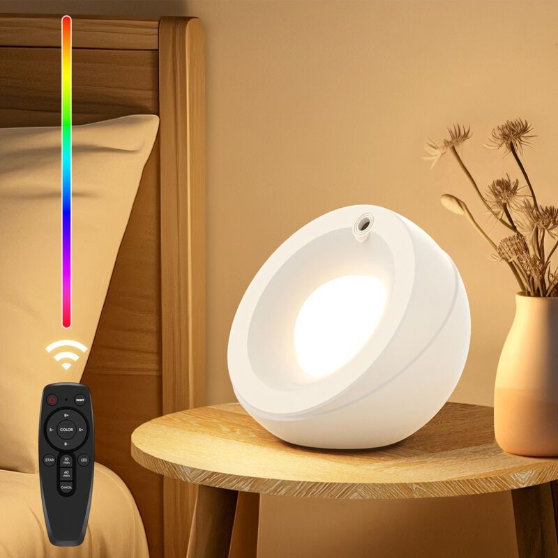 Projecteur Étoiles, Lampe De Table Changement De Couleurs Rvb, Veilleuse Ciel Étoilé Portable Avec Télécommande & Minuterie, Lumières D'Ambiance Dimmables Pour Chambre Salon Fête Jeu