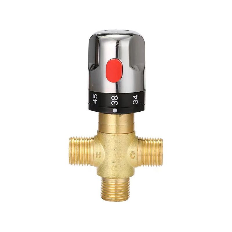 Robinet Mélangeur Thermostatique, Mitigeur Thermostatique, Robinet Mitigeur De Douche Avec Connecteur1/2 Npt", Robinet De Marque D'Échelle Centigrade,solid Brass