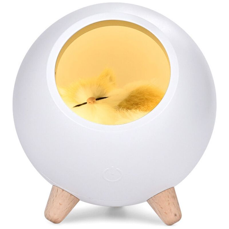 Veilleuse Led Charge Usb Maison Animaux Mignon Toucher Dimmable Enfant Bébé Décoration De Chevet Cadeau Lampe