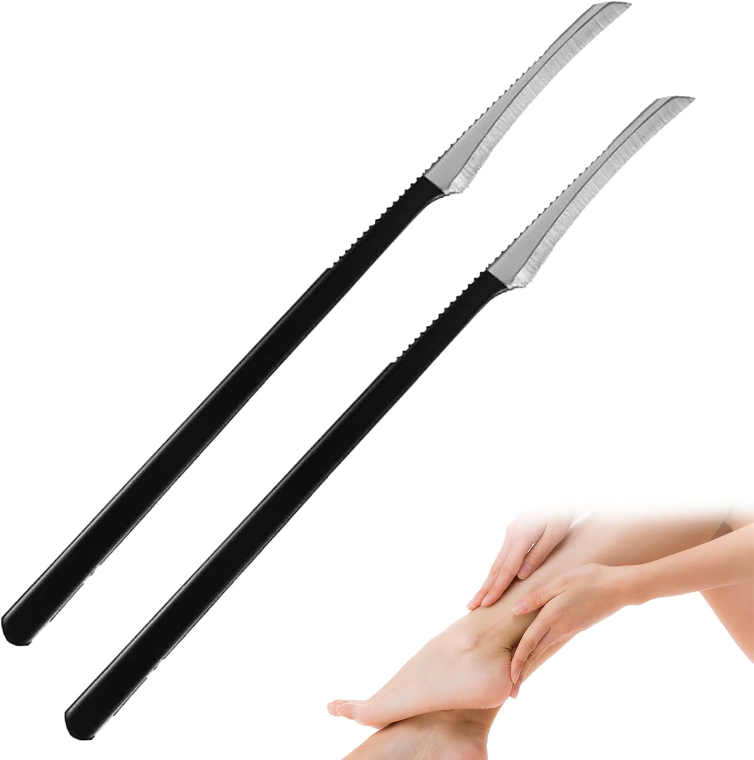 Ccykxa Pediküremesser, 2-teiliges Set, Produkt Zur Entfernung Von Hühneraugen, Pediküre-schaber, Hornhautraspel Für Harte Hornhaut, Hühneraugenschneider, Hornhautentferner