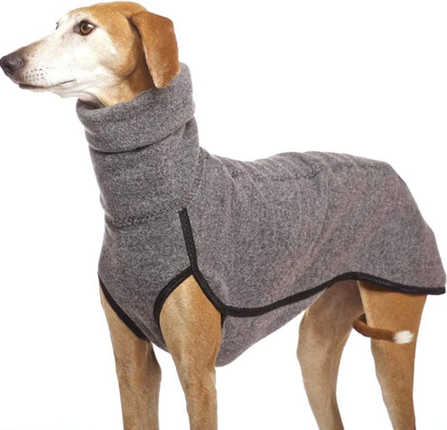 Ccykxa Hundepullover Aus Fleece Mit Rollkragen, Weste, Pulloverjacke Für Kleine Und Mittelgroße Hunde, Grau, Größe L