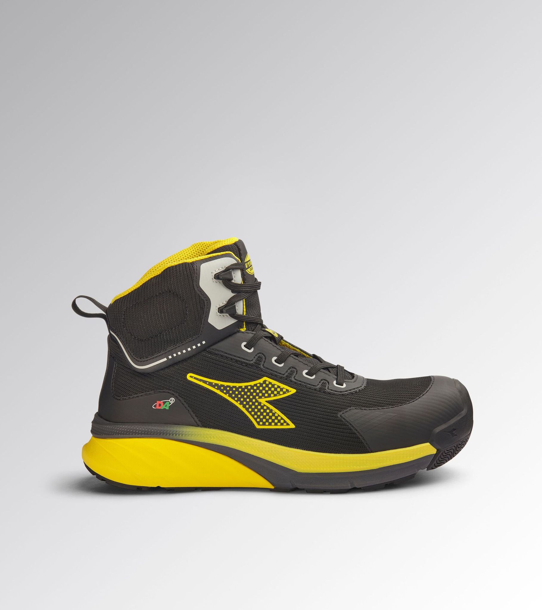 Sicherheitsschuh Hoch Vortex Da2 Mid S3s Sc Sr Hro Esd, Schwarz/chromgelb Gr.47 - Diadora - 701.182041-c0401-47