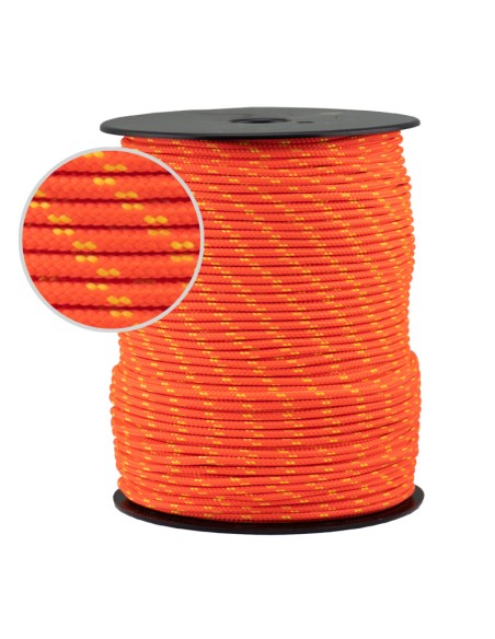 Fluoreszierendes Nylon-fallseil, 3 Mm, 100 M, Lila-orange
