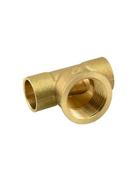 Messing-t-stück Mit Schweißgewinde, 15 Mm – 1/2", T-form, Innengewinde, 10er-packung