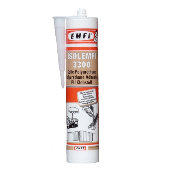 Emfi - Kartusche Isol 3300 Pu Gel D4 Schnell Transparent Für Holz Im Außenbereich 300 Ml - 50040ae064