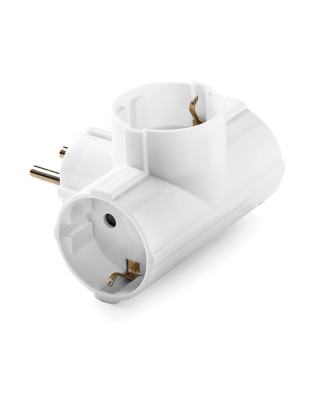 Dreifach-schuko-anschlussgerät 2p+t 16a 250v Weiß Retractil