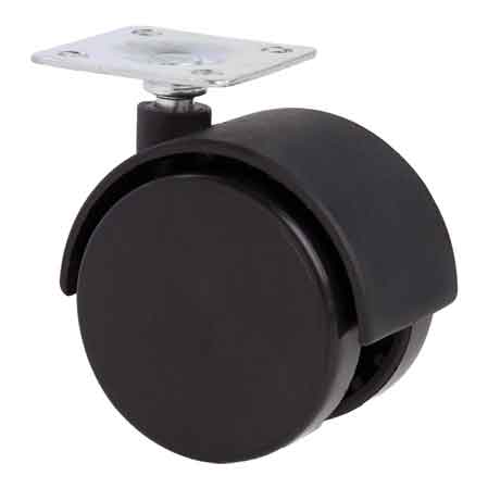 Doppelrad Möbellenkrollen Mit Platte 40 Mm - Traglast 28