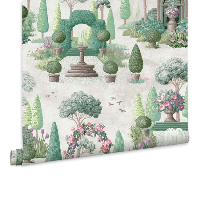 Naunton Folly Vliestapete Grun 10mx52cm - Laura Ashley