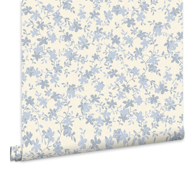 Laura Ashley - Misterton Trail Vliestapete Blau 10mx52cm
