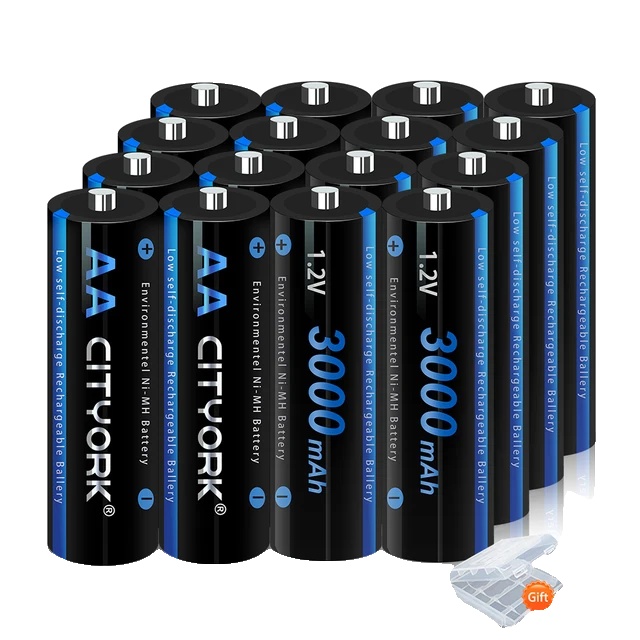 Wiederaufladbare Aa-batterien, 3000mah Kapazität, Intelligenter Ladegerät