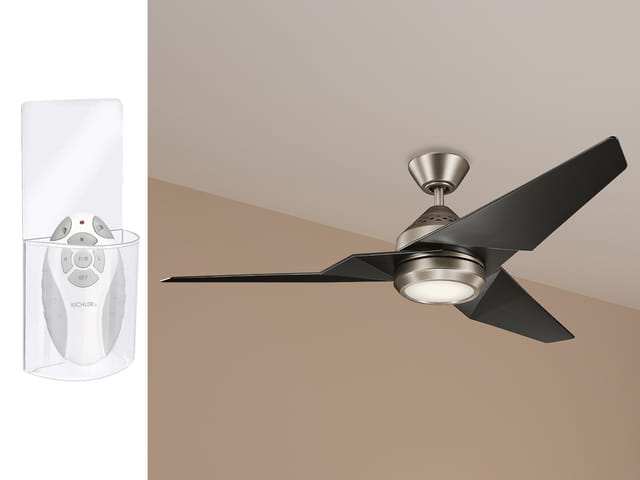 Meinewunschleuchte - Deckenventilator Mit Licht Und Fernbedienung, Schwarz-silber, Ø 152cm