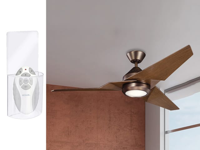Meinewunschleuchte - Deckenventilator Mit Licht Und Fernbedienung, Bronze-holzoptik, Ø 152cm